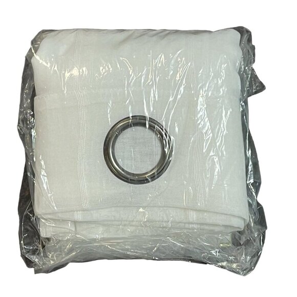 Fieldcrest Mirron Solid Sheer Grommet Top Single Panel Silver‎ Gray 50 x 84 - Picture 11 of 12
